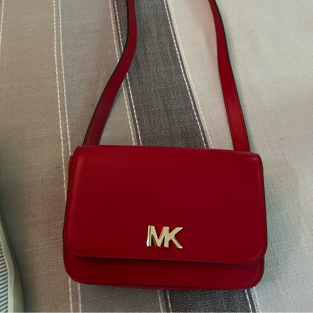 MK Red leather Fanny pack LIKE NEW!